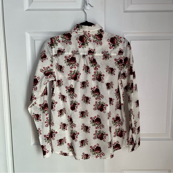 SWISS DOT FLORAL BUTTON DOWN BY DENVER HAYES - Picture 4 of 9